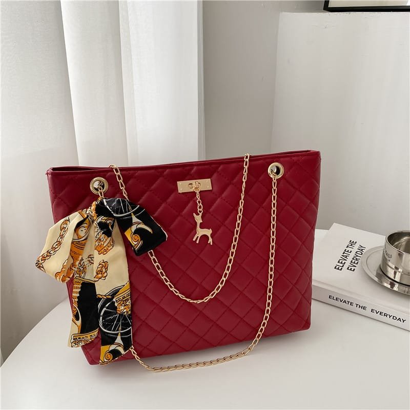 TEXTURED PREMIUM SIDE BOW HANDBAG-2